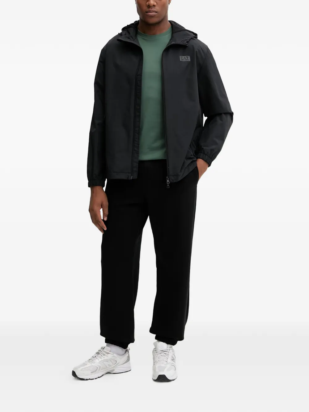 Ea7 Emporio Armani T-shirt met logoprint Groen