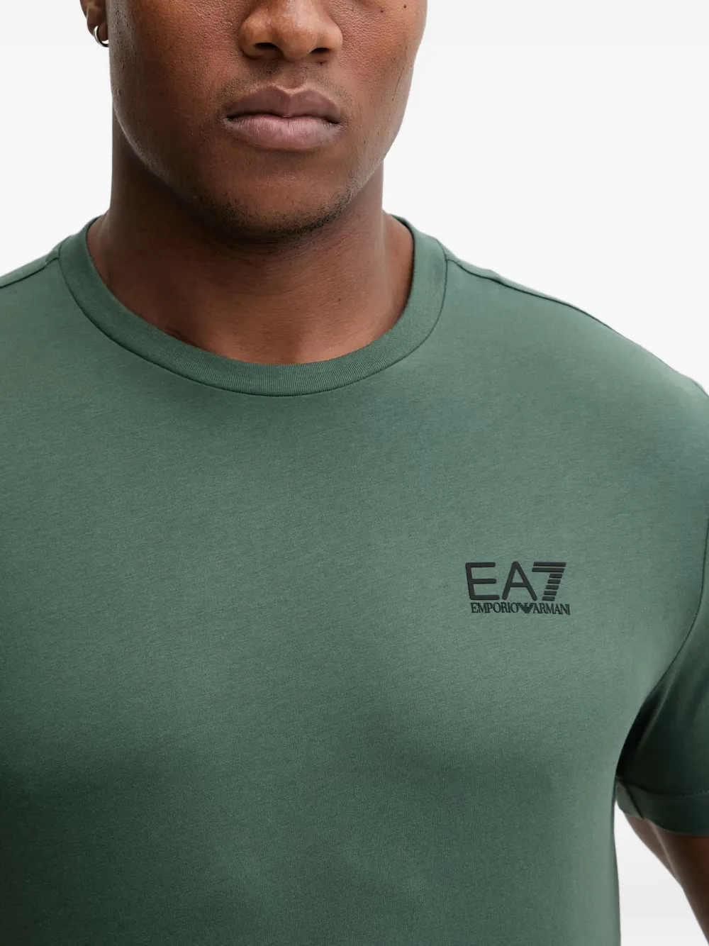 Ea7 Emporio Armani T-shirt met logoprint Groen