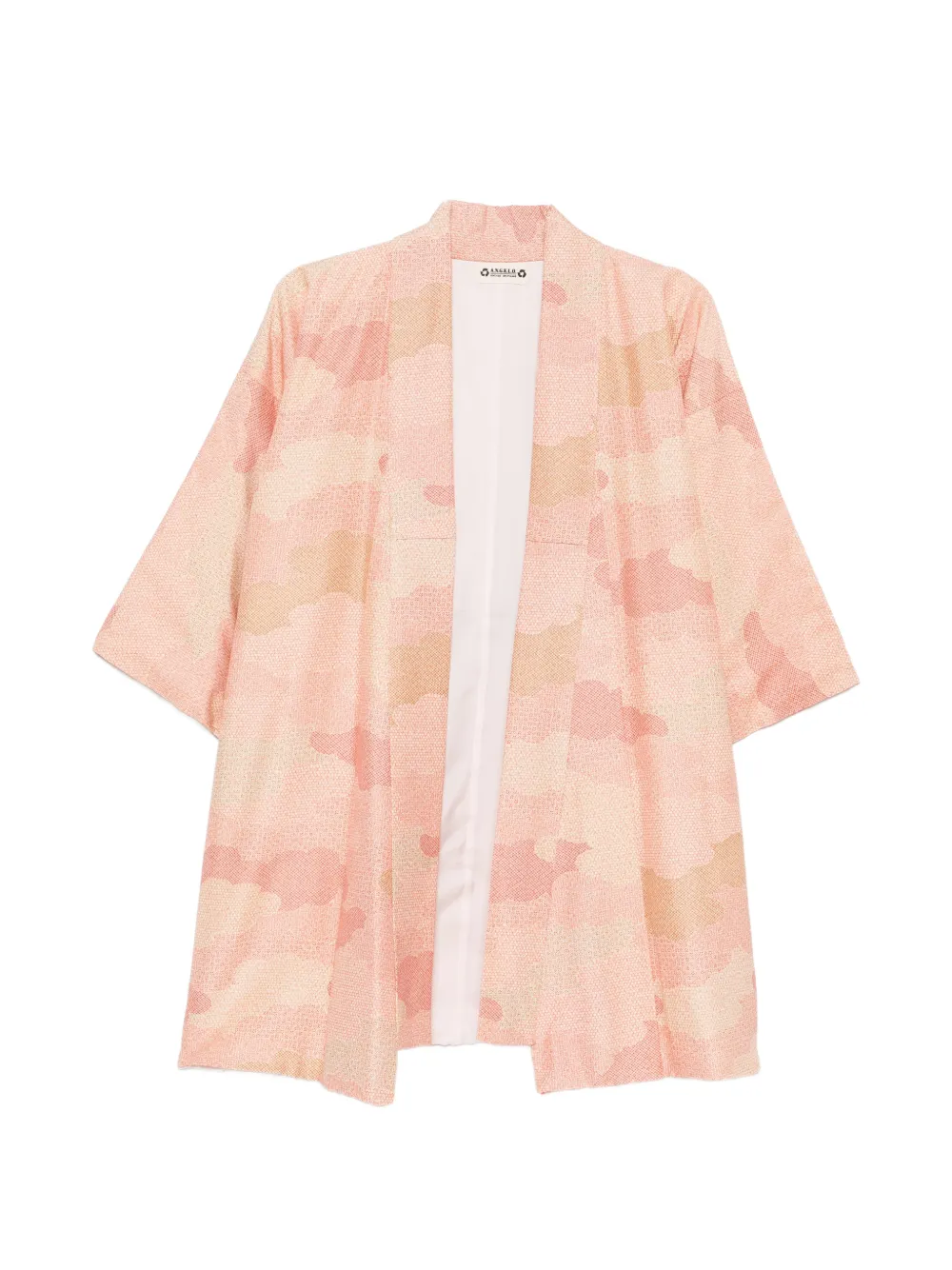 A.N.G.E.L.O. Vintage Upcycling geometric-print kimono - Rosa