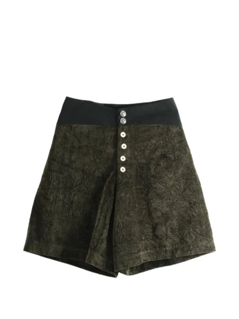 COMMUNS button-down crinkled shorts