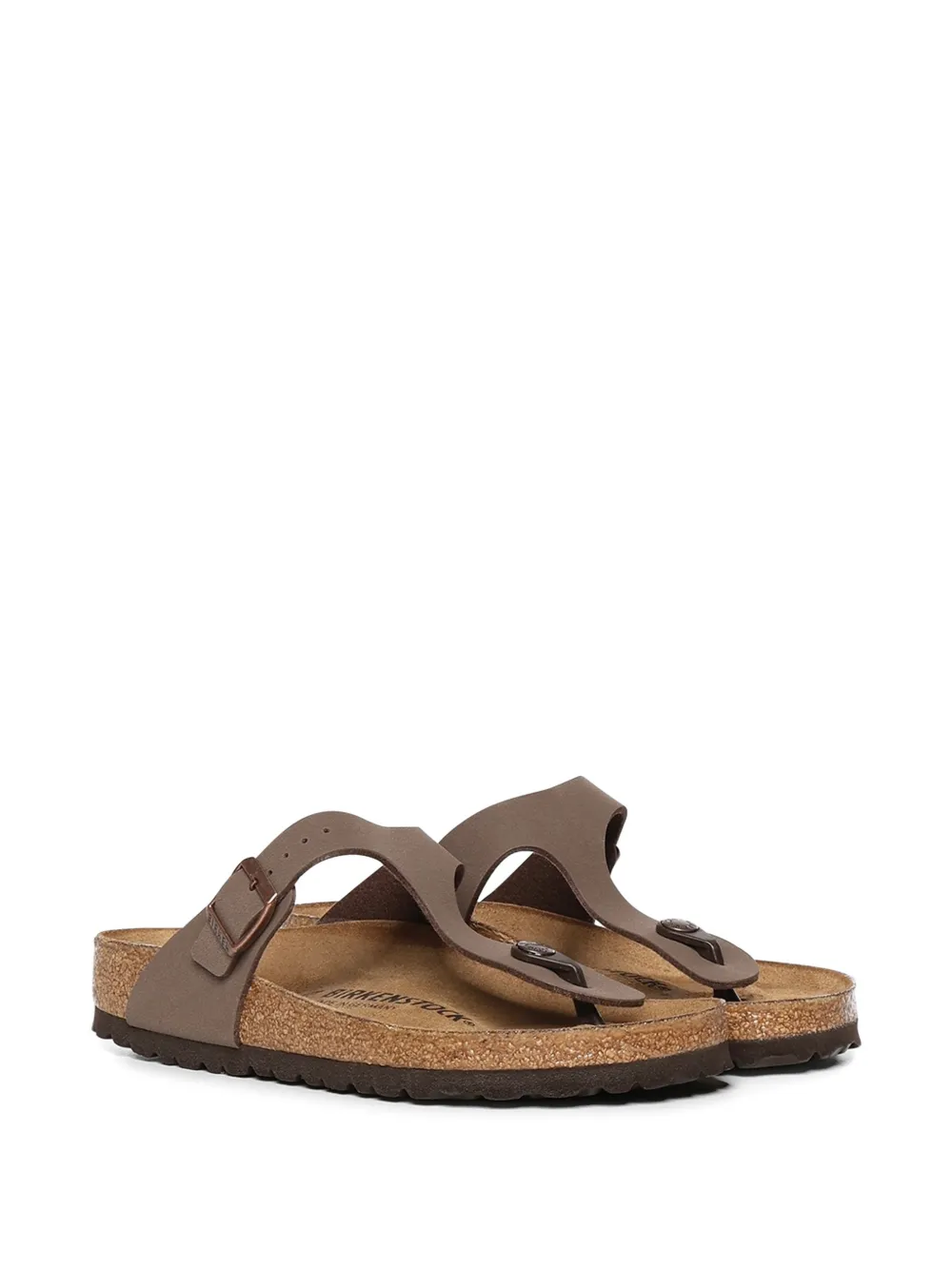 Birkenstock Gizeh sandalen met gespsluiting Bruin