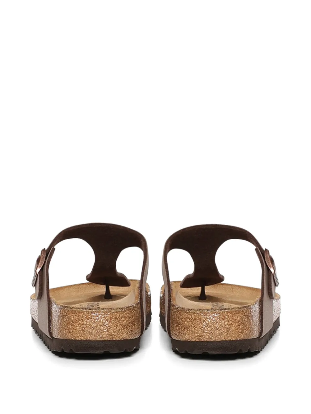 Birkenstock Gizeh sandalen met gespsluiting Bruin