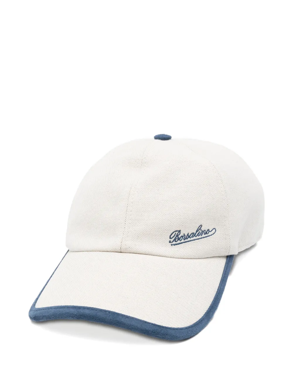 Borsalino logo-embroidered baseball cap - Nude