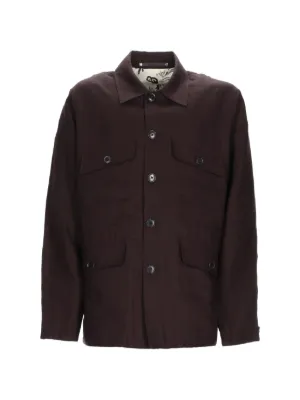 KITH Ladder Stitch Boxy Collared Overshirt | Brown | FARFETCH
