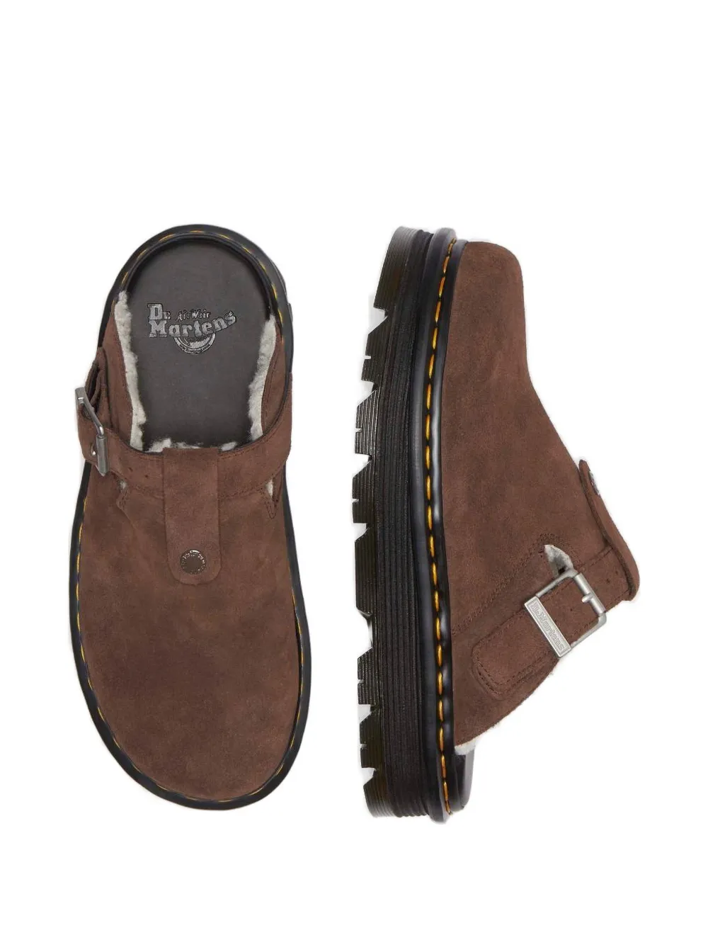 Dr Martens Zebzag buckled mules Bruin