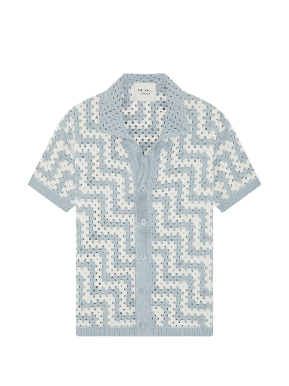 Frescobol Carioca Pinto crochet-knit shirt - Blu