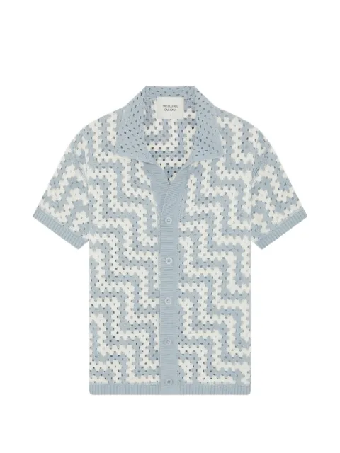 Frescobol Carioca Pinto crochet-knit shirt