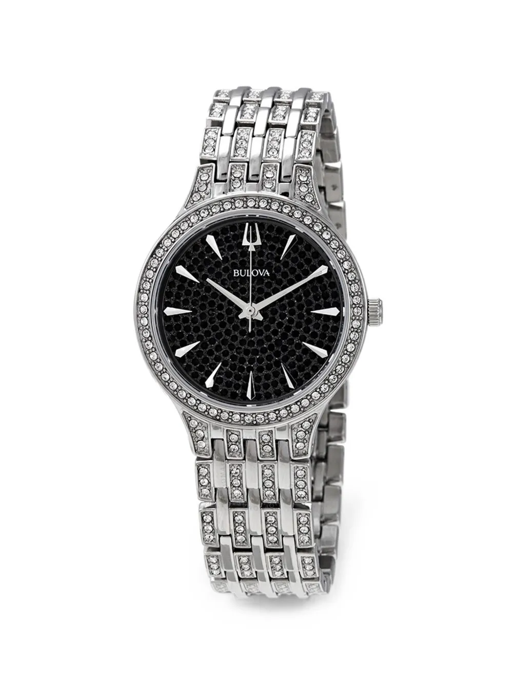 Bulova Phantom crystal-embellished 32mm watch - Nero