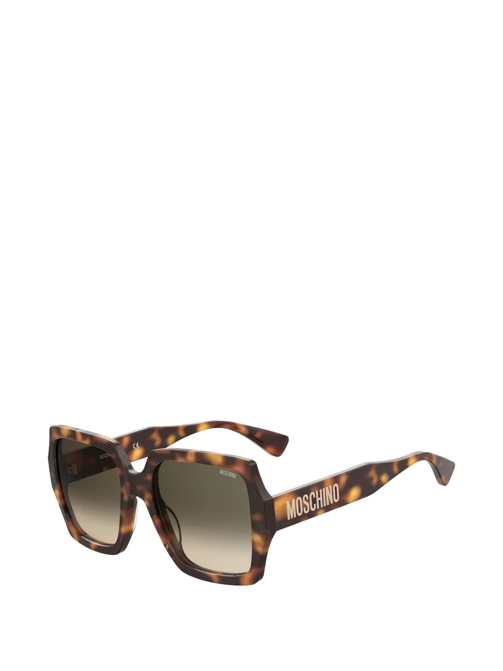 Moschino Eyewear Zonnebril met vierkant montuur Bruin
