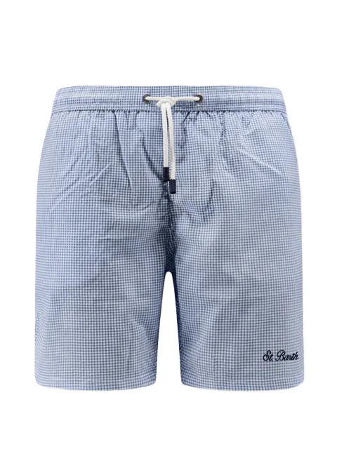 MC2 Saint Barth Paimos check drawstring swim shorts