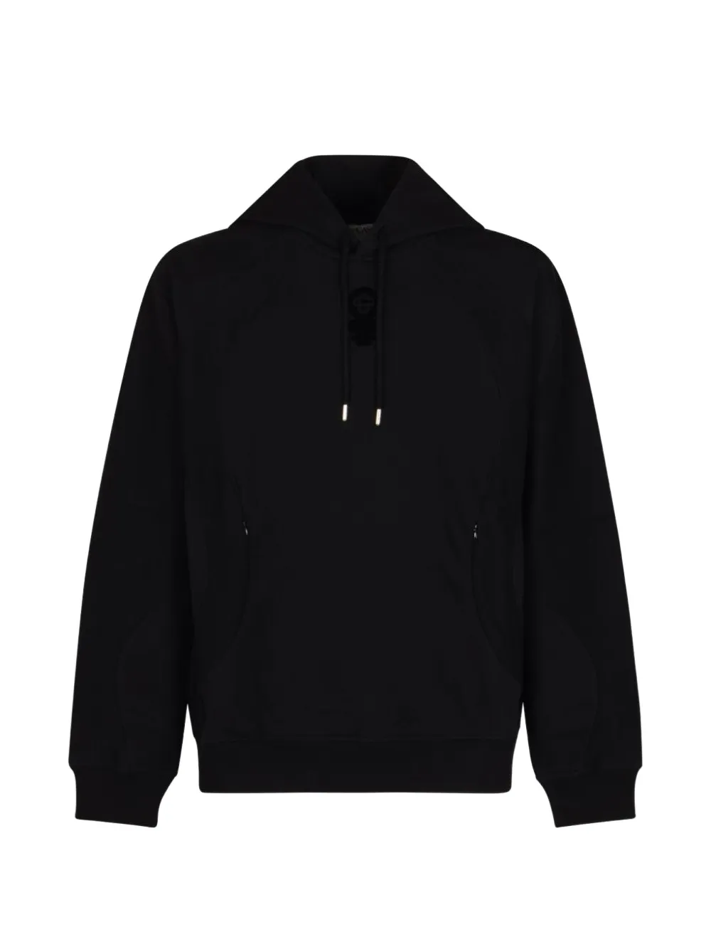 Casablanca logo flock-print hoodie - Nero