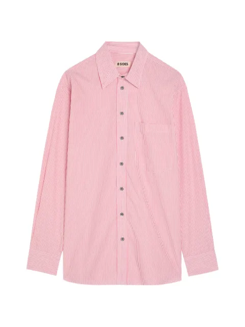 B SIDES striped cotton shirt