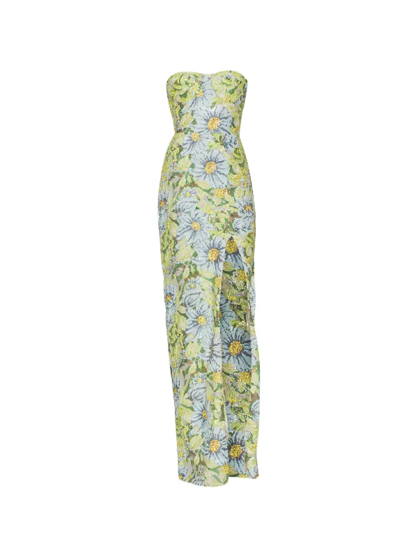 bronx and banco green dress Inara Velvet Midi Dress