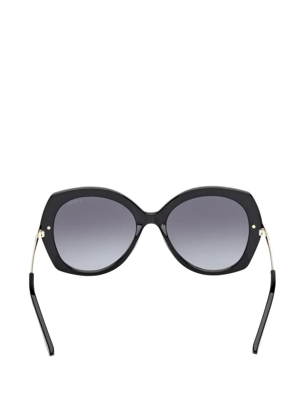 GUESS EYEWEAR Zonnebril met cat-eye montuur en kan teffect Zwart