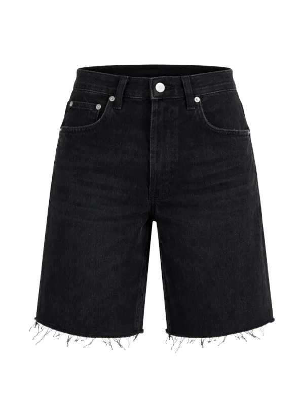 Citizens of Humanity Frayed-hem Shorts in Black