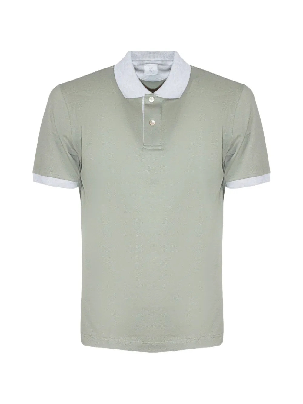 Eleventy contrast-trim short-sleeve polo shirt - Verde