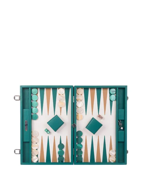 Hector Saxe Jogo de gamão Baptiste em couro