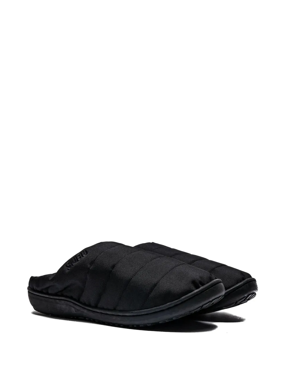 SUBU Nannen slippers met geborduurd logo Zwart