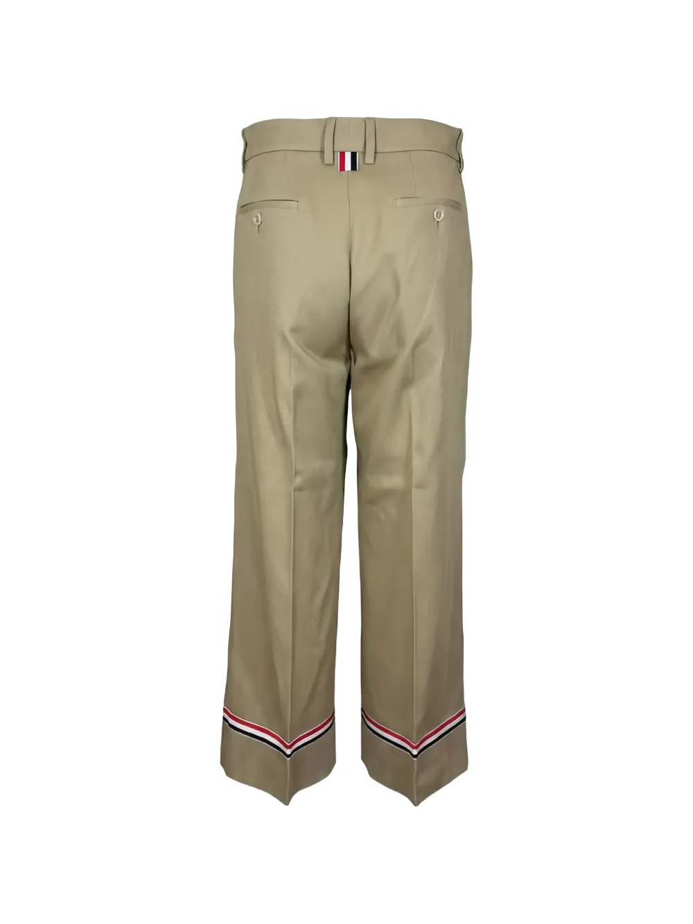 Thom Browne Broek met wijde pijpen en RWB-streep Beige