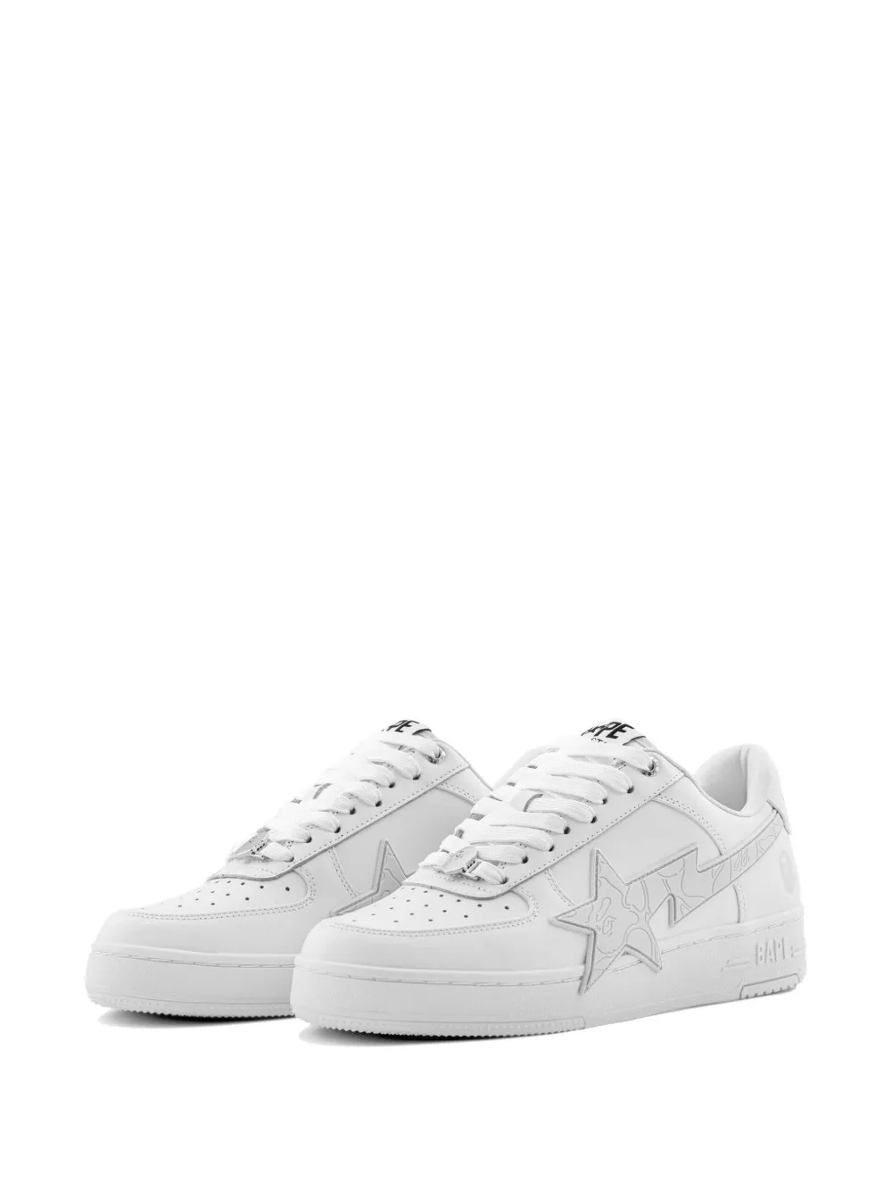 A BATHING APE camouflage-print sneakers Wit