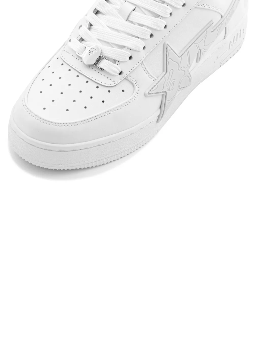 A BATHING APE camouflage-print sneakers Wit