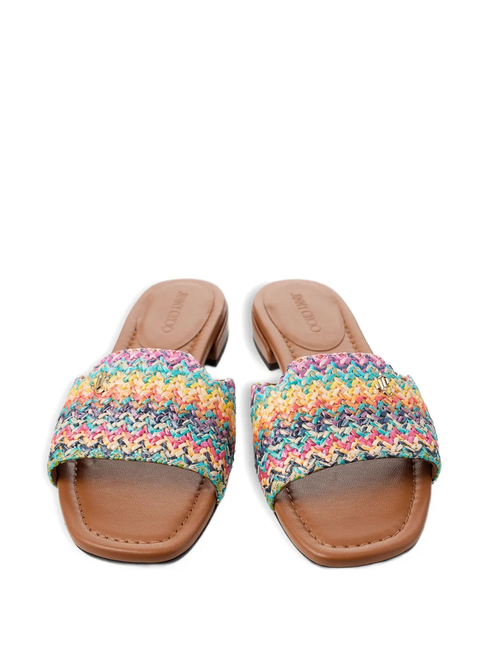 Jimmy Choo Dina woven flat sandals Veelkleurig