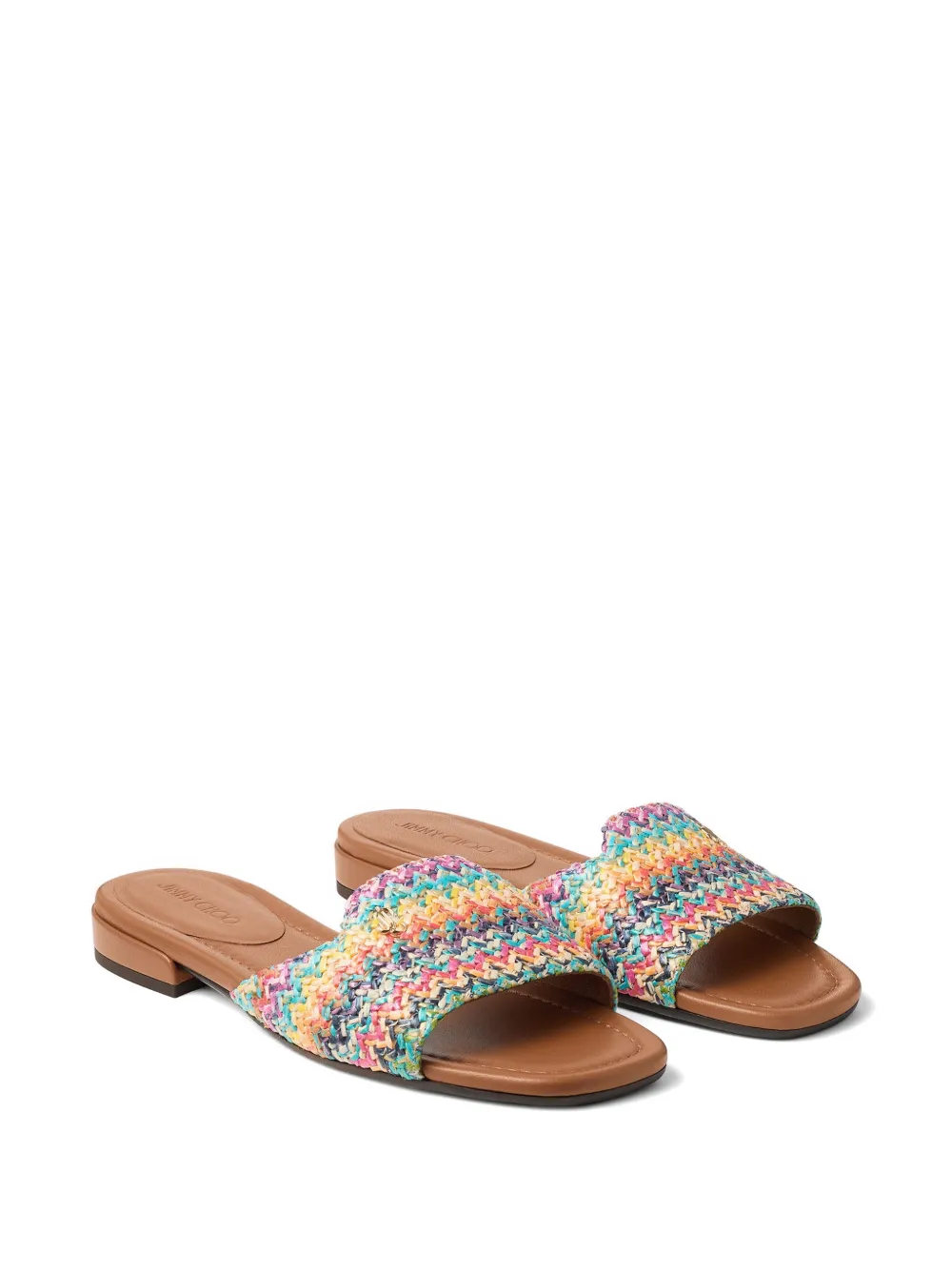 Jimmy Choo Dina woven flat sandals Veelkleurig