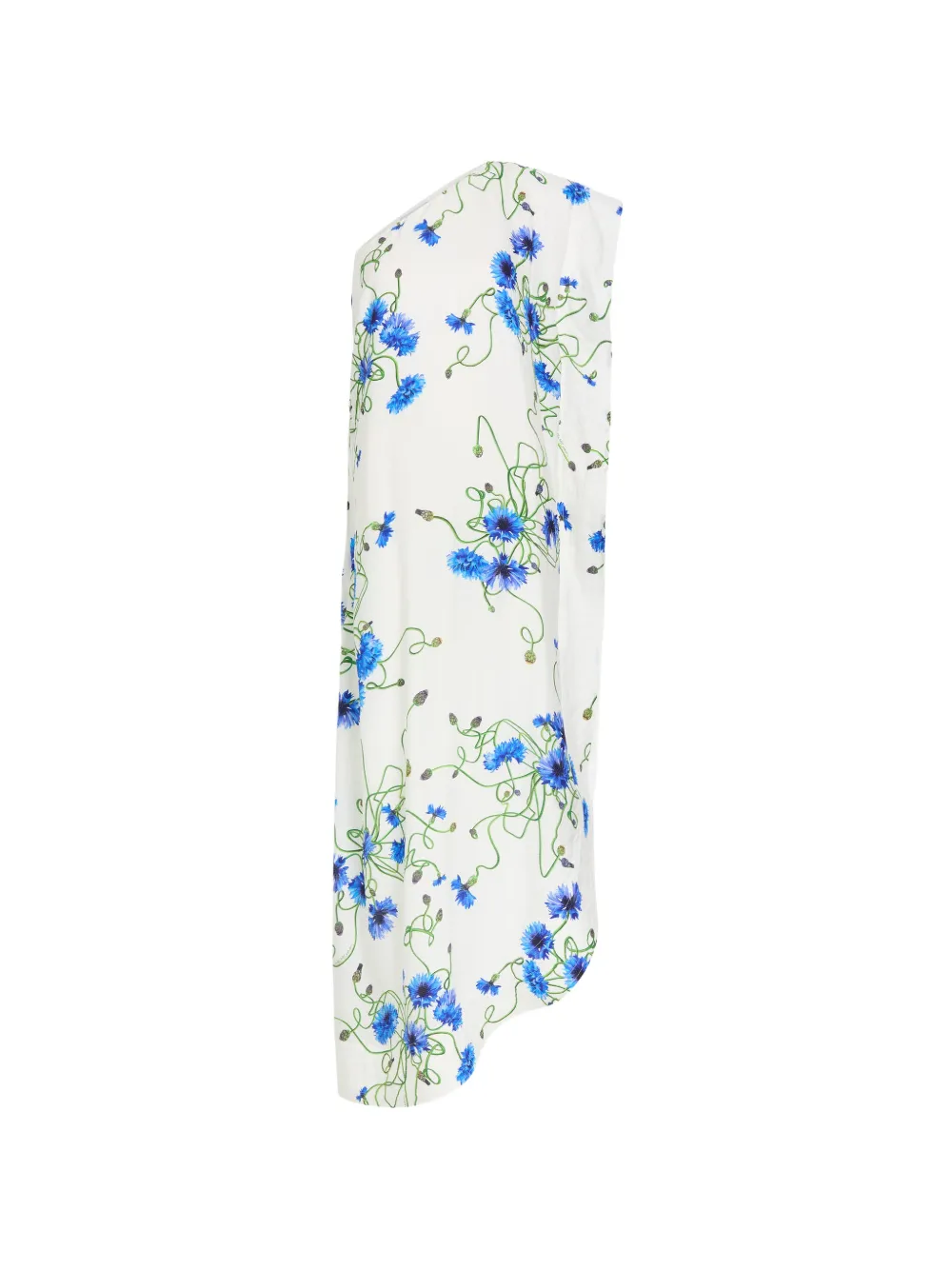 Stella McCartney floral-print one-shoulder maxi dress - Bianco