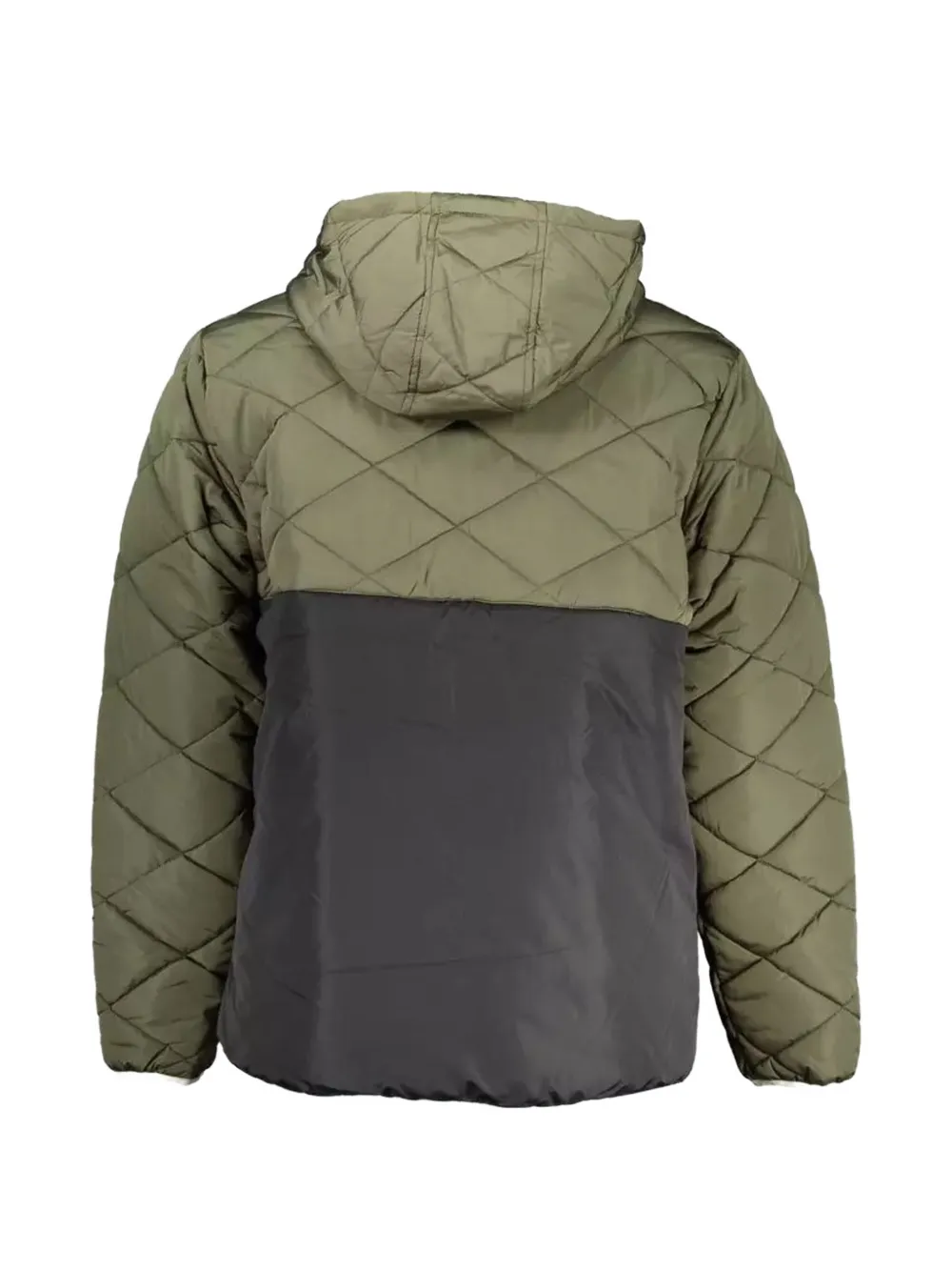 Vans colour-block diamond-quilted jacket Groen