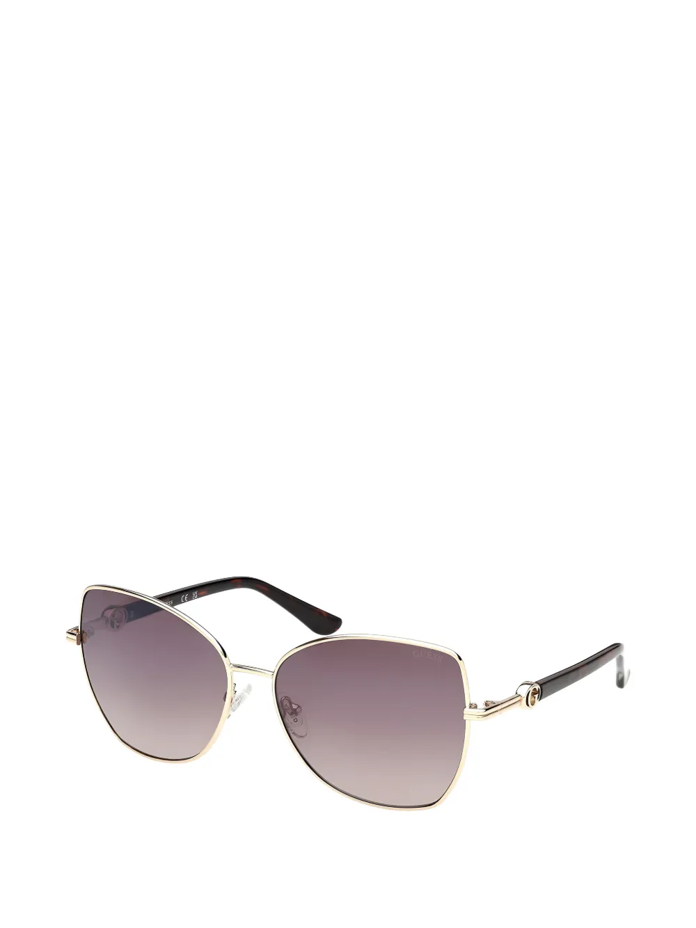 GUESS EYEWEAR Zonnebril met geometrisch montuur Goud
