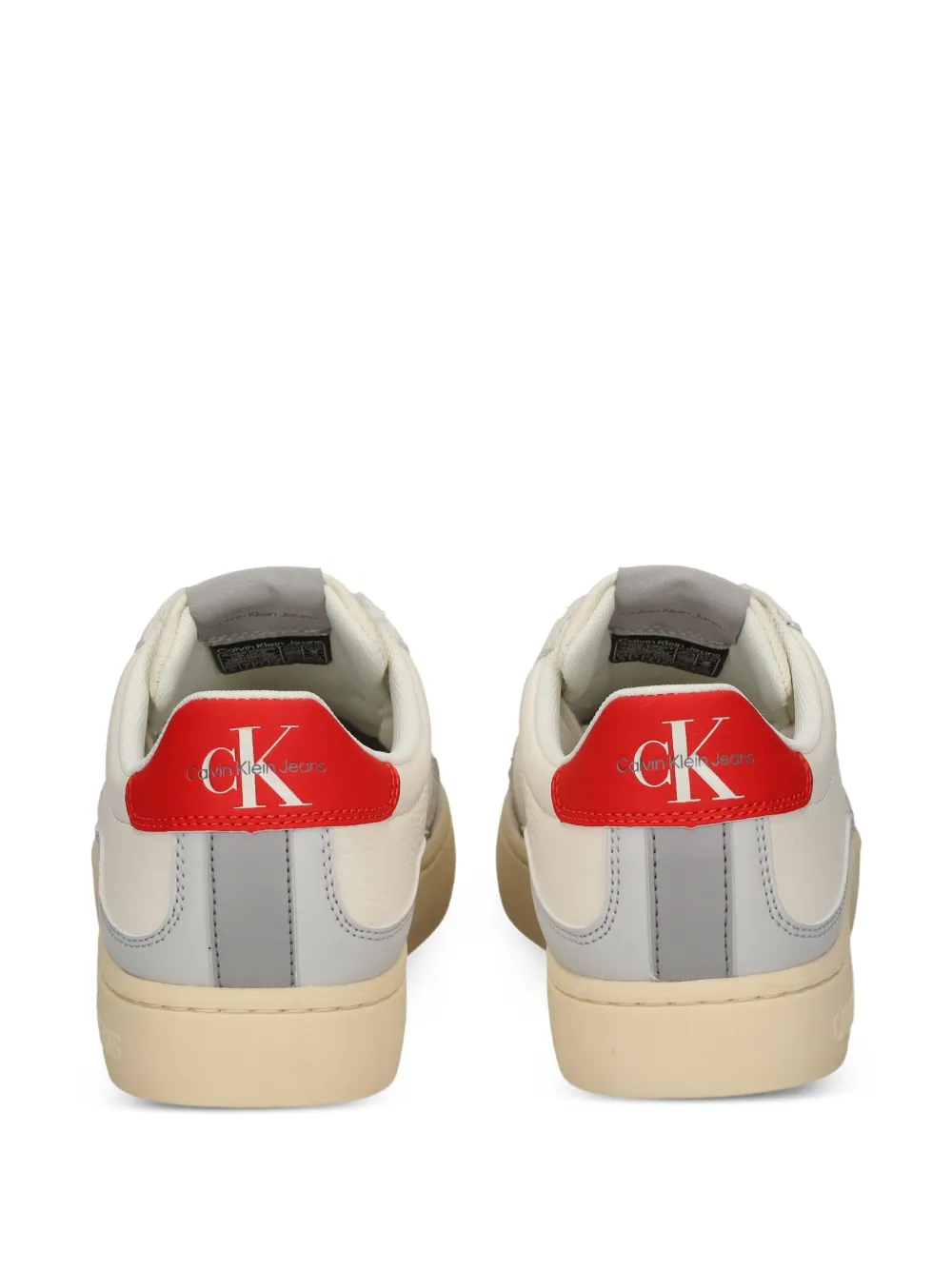 Calvin Klein Panelled Logo-print Sneakers in Neutrals, view 3