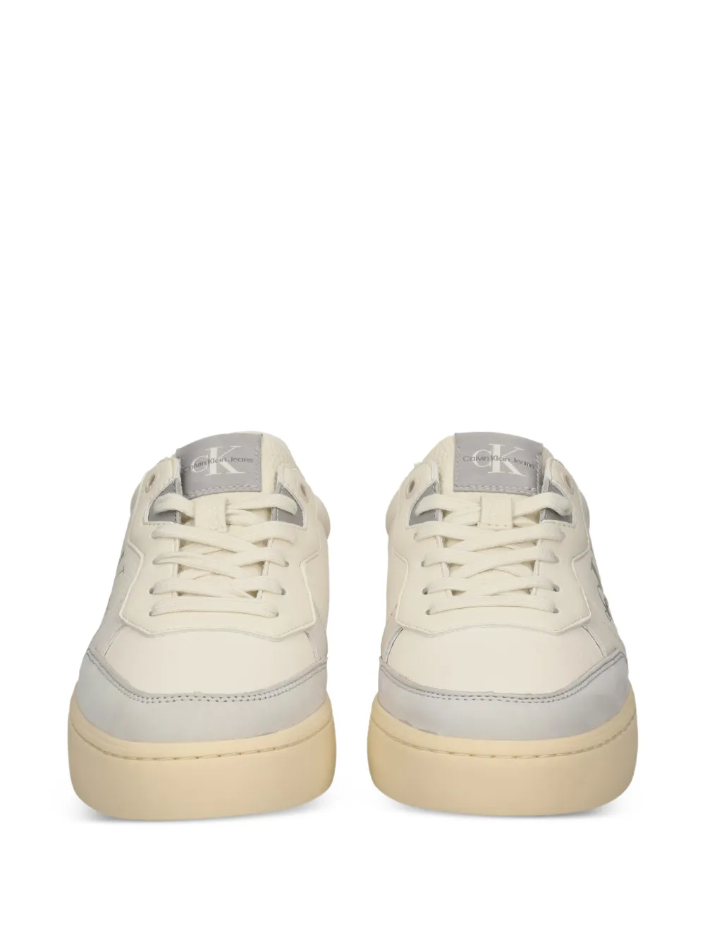 Calvin Klein Panelled Logo-print Sneakers in Neutrals, view 5