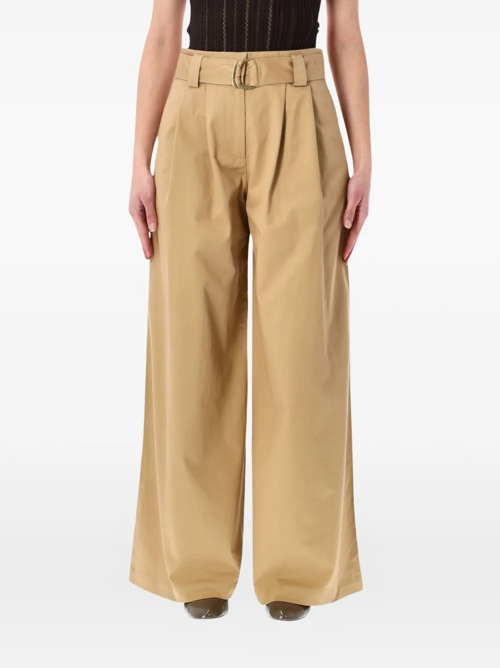 Sessun Bundfaltenhose Mit Gürtel In Brown