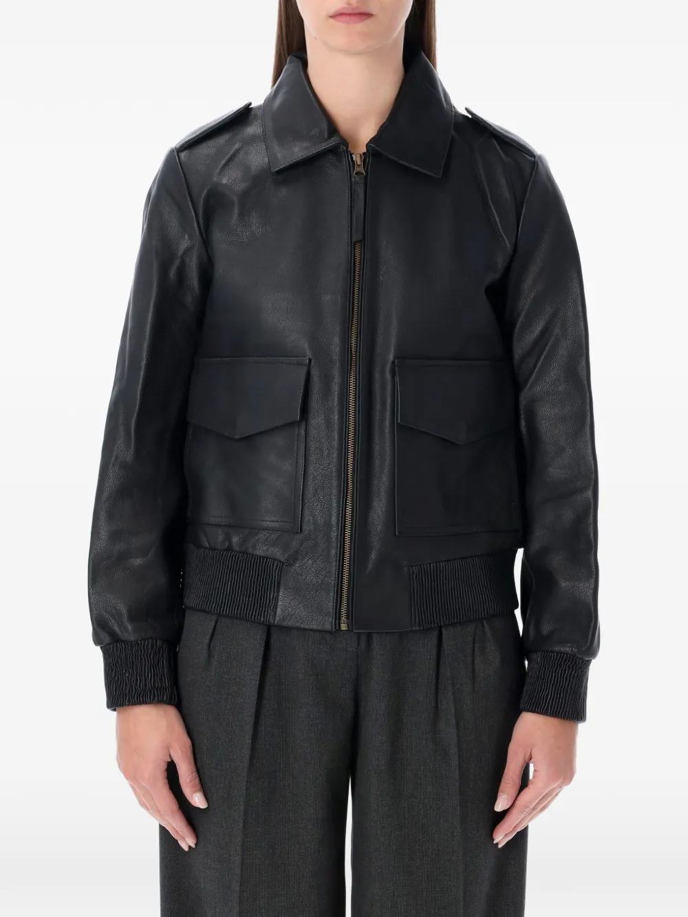 Sessùn Miley leather bomber jacket