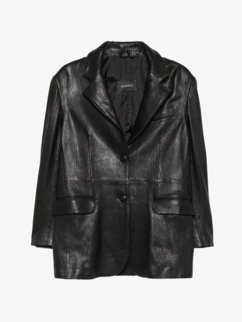 Manokhi grainy-effect button-fastening jacket