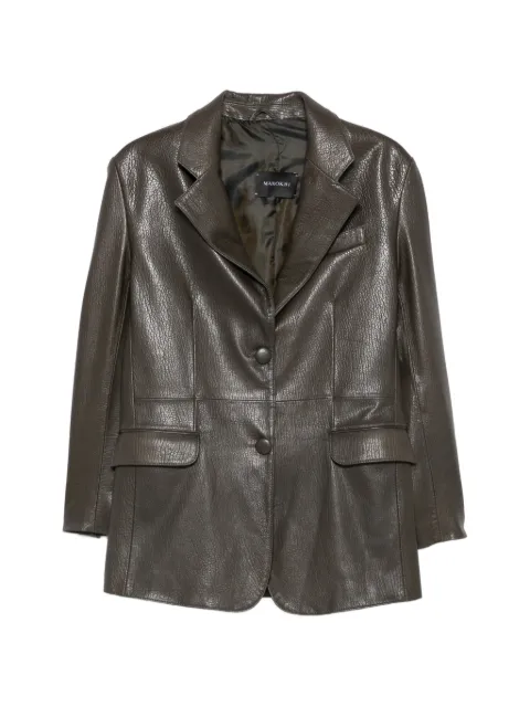 Manokhi textured-finish leather jacket