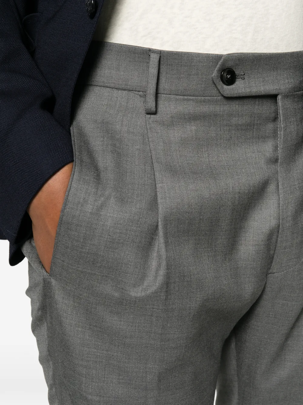 Berwich Pantalon met geplooid detail Grijs