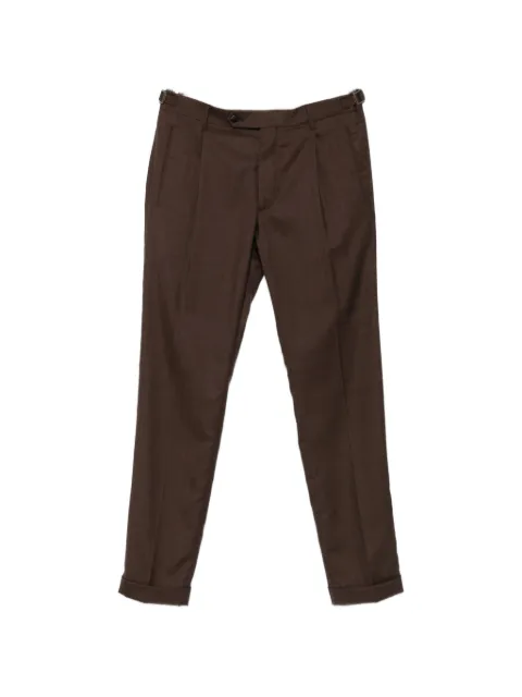 Berwich pleated turn-up trousers