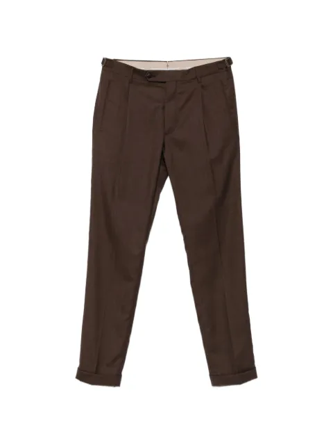 Berwich pleated turn-up trousers