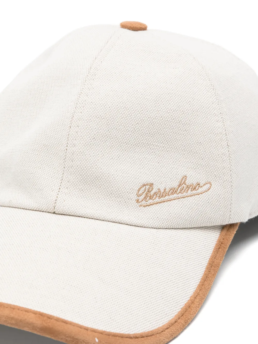 Borsalino Honkbalpet met geborduurd logo Beige
