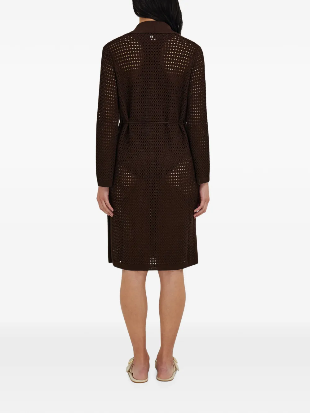 Ferragamo Gebreide blousejurk Bruin