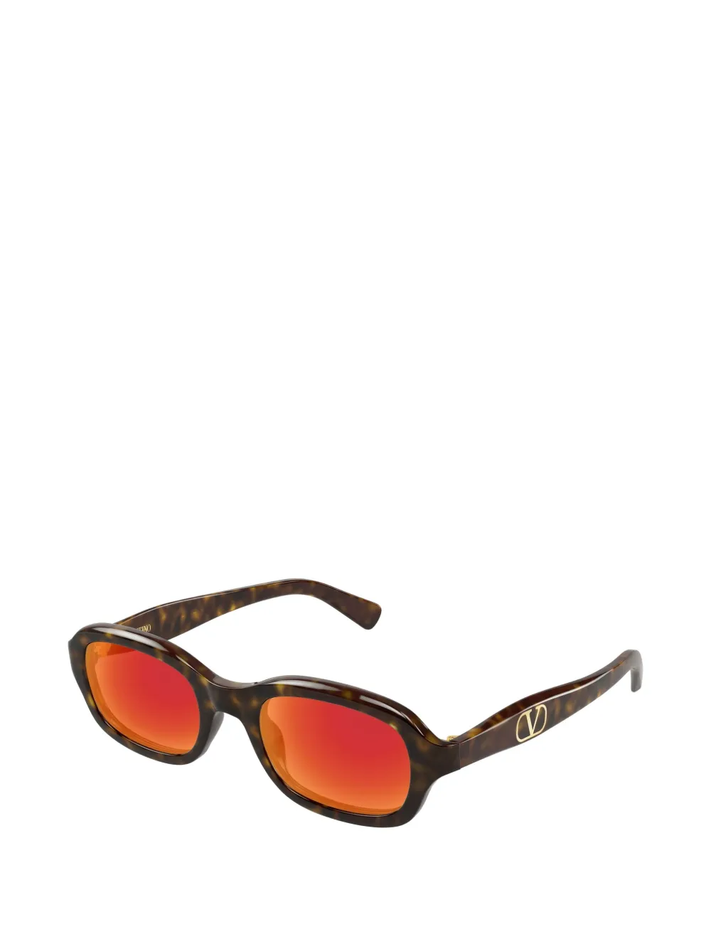 VALENTINO GARAVANI EYEWEAR Zonnebril met schildpadschild-effect en VLogo Bruin