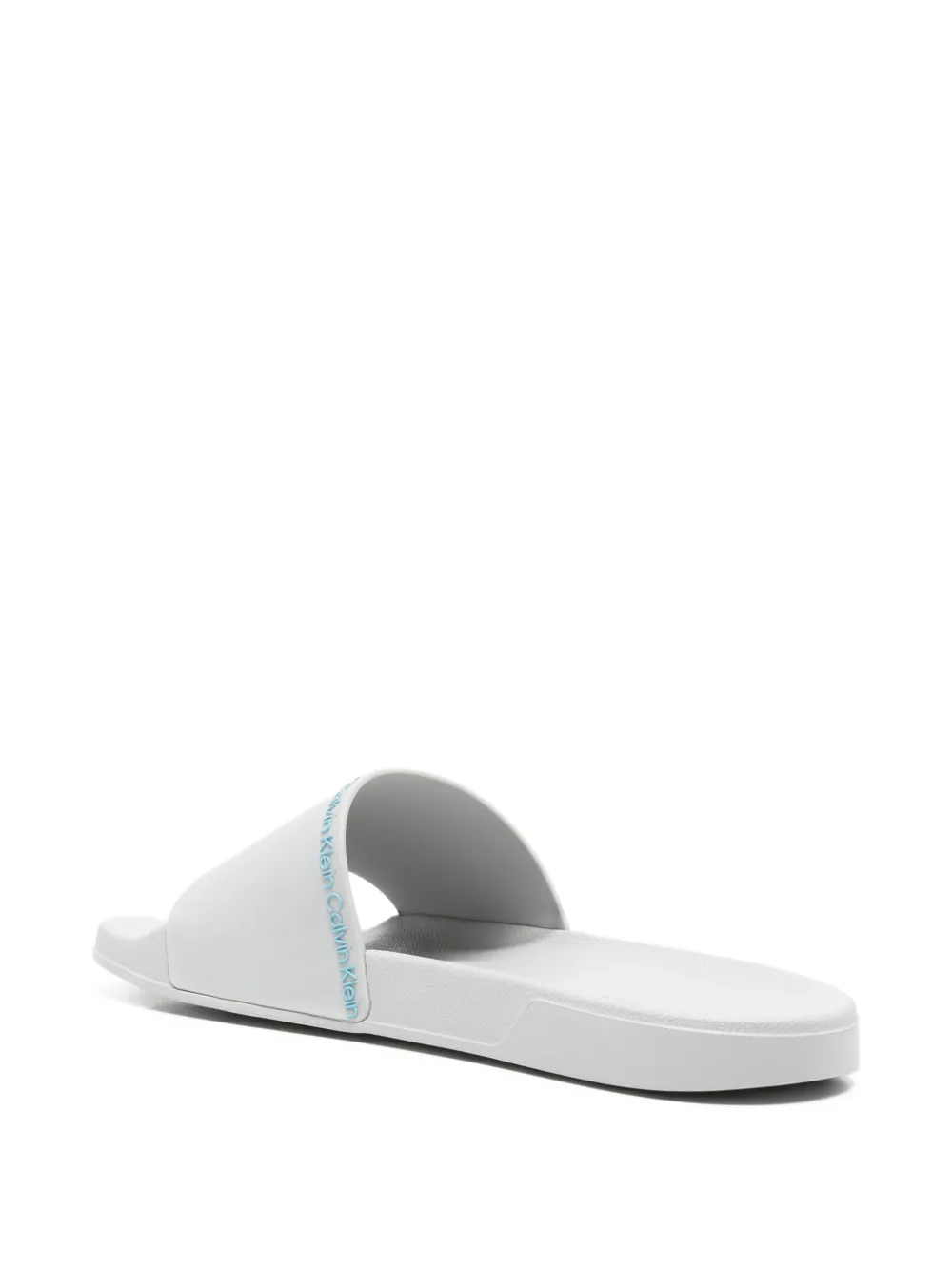 Calvin Klein Slippers met logodetail Grijs