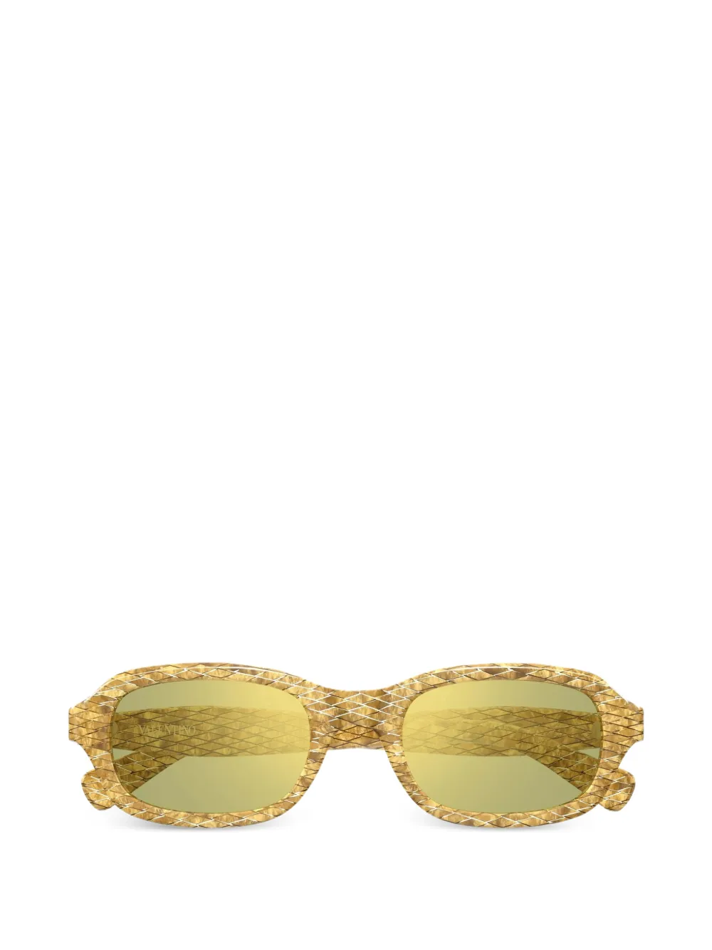 VALENTINO GARAVANI EYEWEAR VLogo rectangle-frame sunglasses - Oro
