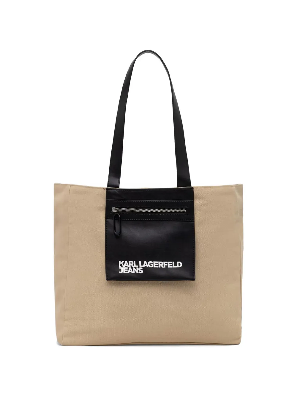 Karl Lagerfeld Jeans logo-print zip-pocket tote bag - Toni neutri