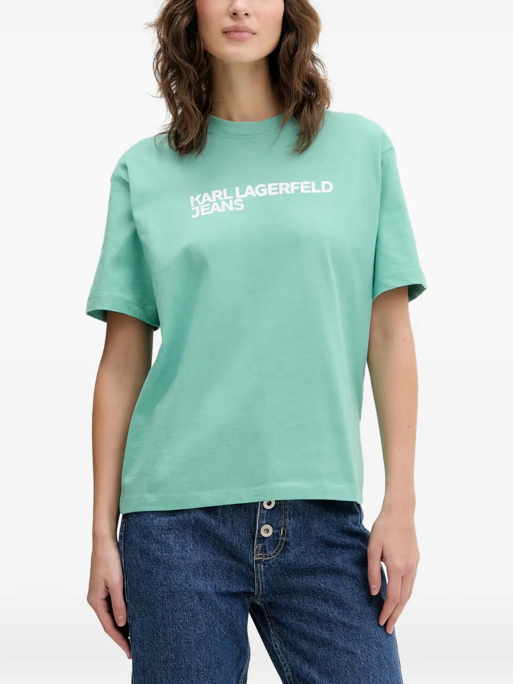 Karl Lagerfeld Jeans logo-print T-shirt - Verde
