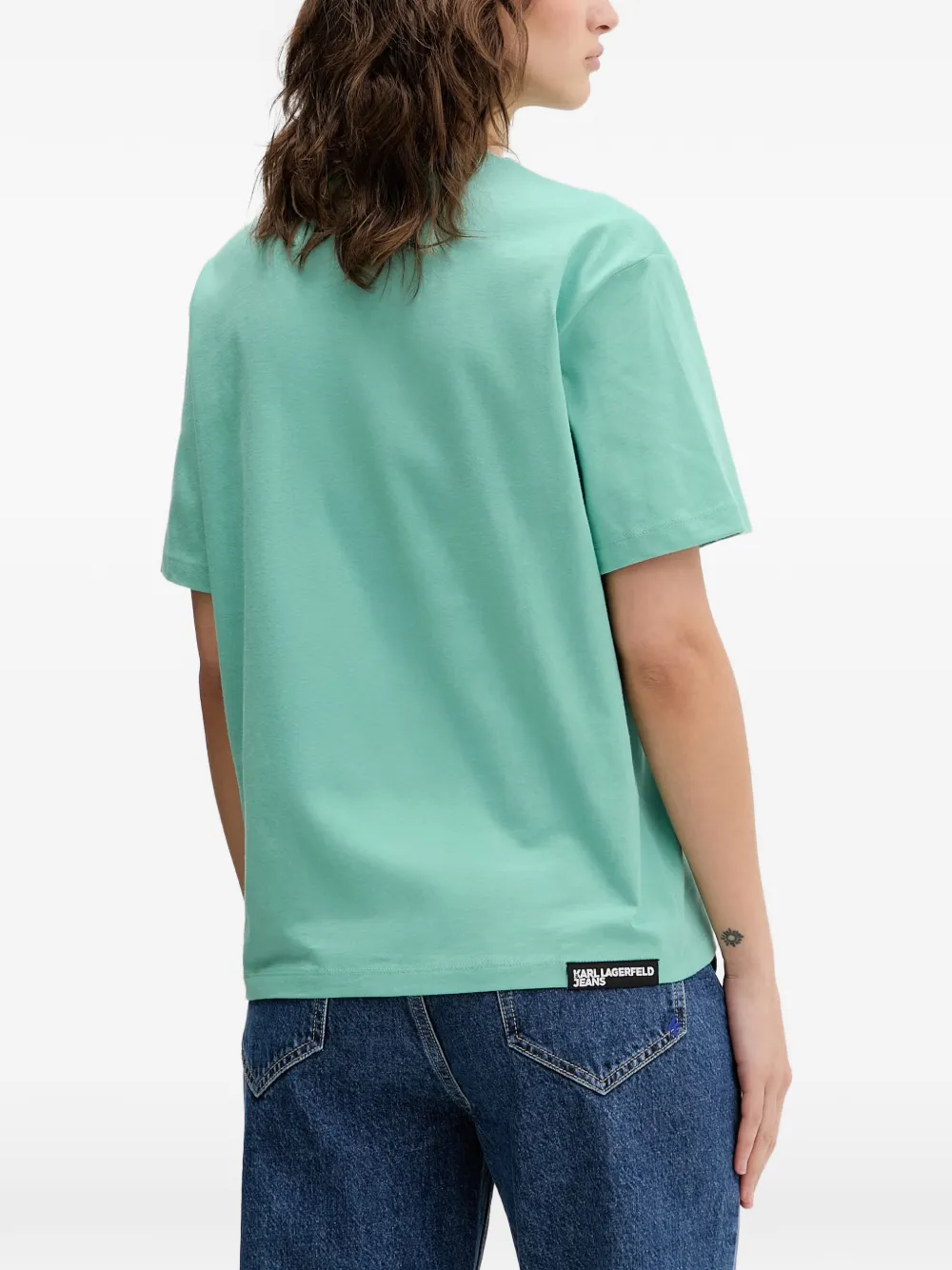 Karl Lagerfeld Jeans T-shirt met logoprint Groen