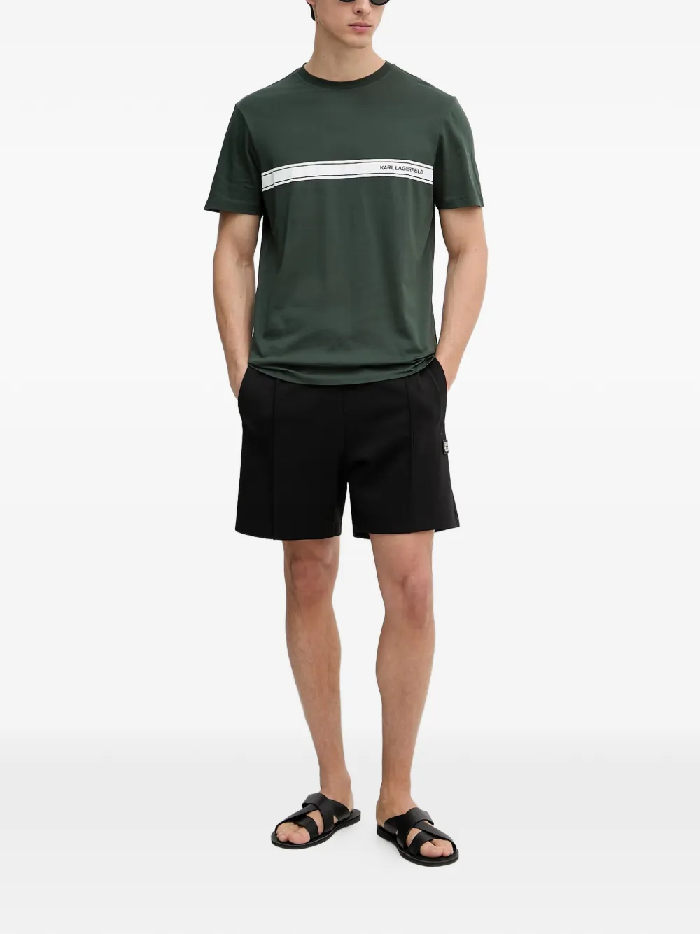 Karl Lagerfeld T-shirt met logoprint Groen