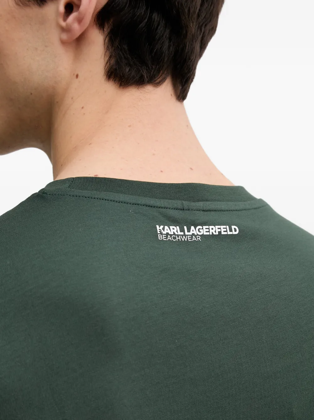 Karl Lagerfeld T-shirt met logoprint Groen