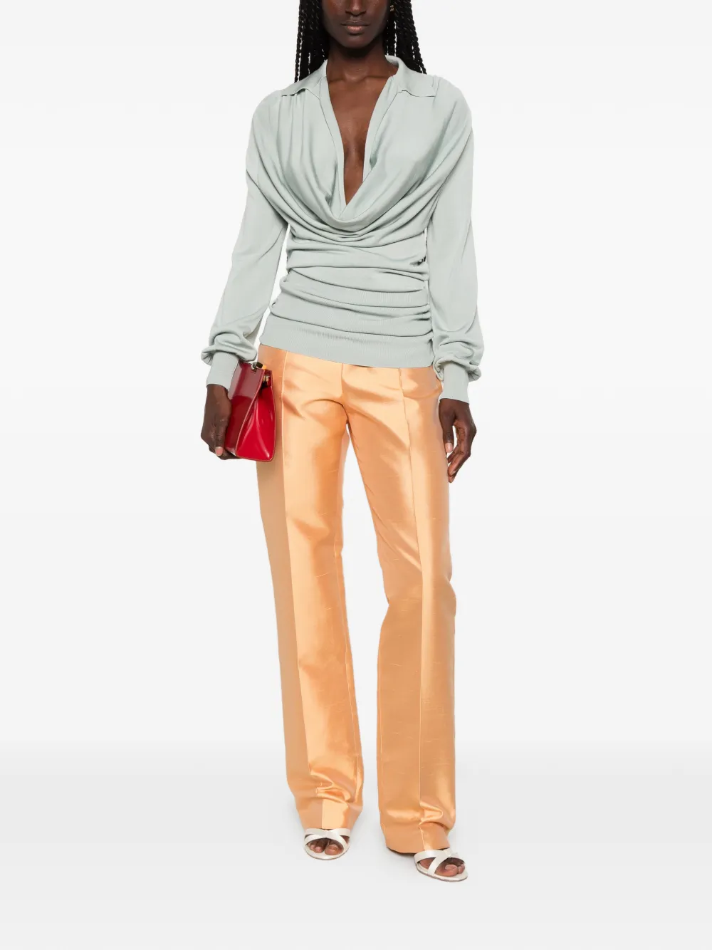 Valentino Garavani Geplooide pantalon Oranje